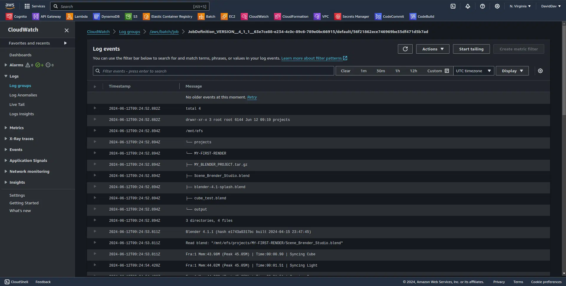 Render logs
