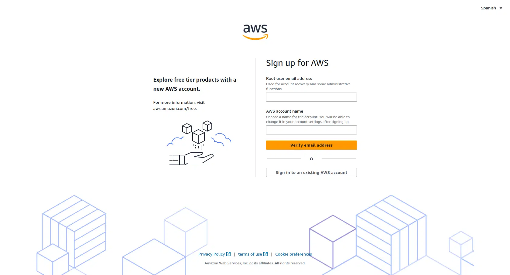 Create Account AWS