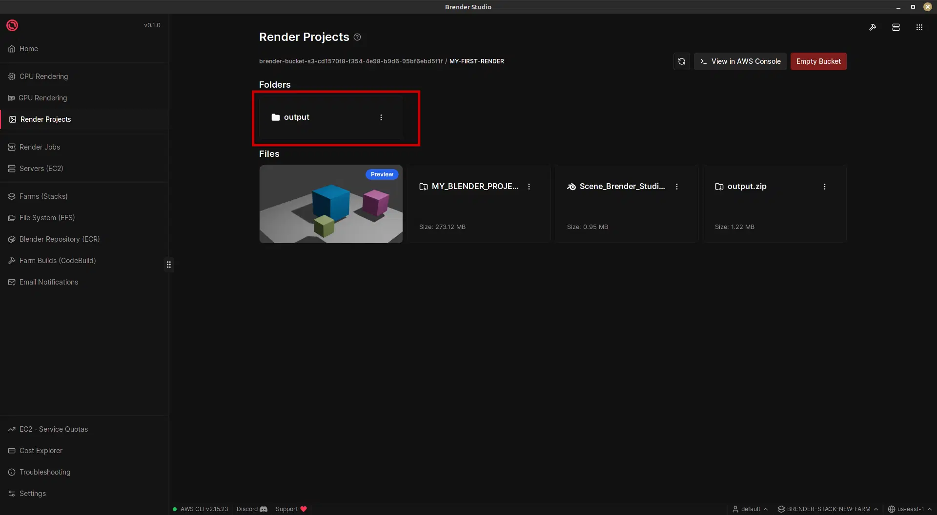 Download Rendered Files
